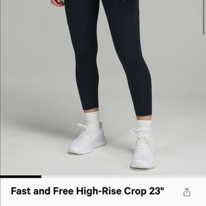 Lululemon Fast and Free High Rise Crop 23”